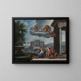 La Toilette de Vénus - After Francesco Albani — framed artwork on a wall
