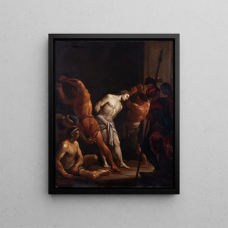 The Flagellation of Christ - After Francesco Trevisani — framed artwork on a wall