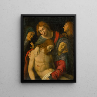 The Mourning of Christ - After Giovanni Francesco Caroto — framed artwork on a wall