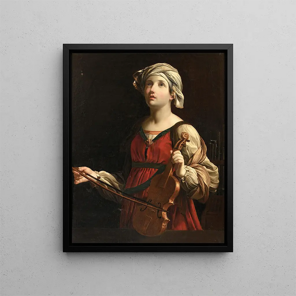 Saint Cécile - After Guido Reni — framed artwork on a wall