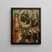 God the Father, Christ, and the Virgin Mary with donors - After Hans Holbein the Elder — framed artwork on a wall