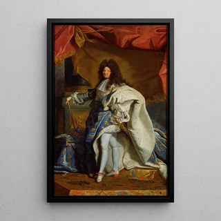 Portrait of Louis XIV - After Hyacinthe Rigaud — framed artwork on a wall