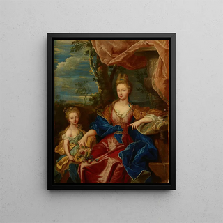 Portrait of Margravine Catherine de Besenval née Bielinska - After Hyacinthe Rigaud — framed artwork on a wall