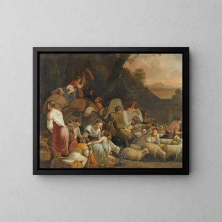 The Return of Jacob to the Land of Canaan - After Jacopo Da Ponte — framed artwork on a wall