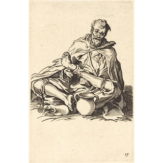 Reproduction of the painting The Sick - After Jacques Callot