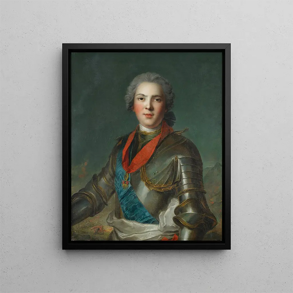 Louis dauphin of France, son of Louis XV - After Jean-Marc Nattier — framed artwork on a wall
