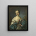 Portrait painting of a young woman - After Jean-Marc Nattier — framed artwork on a wall