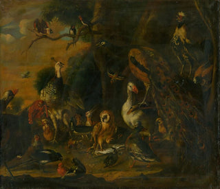 Each bird sings as it is beaked - After Melchior de Hondecoeter — artwork view