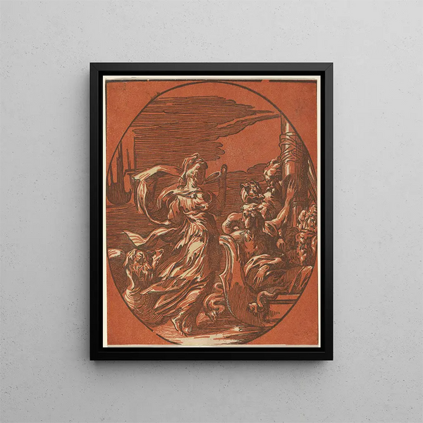 Circe - After Parmigianino — framed artwork on a wall