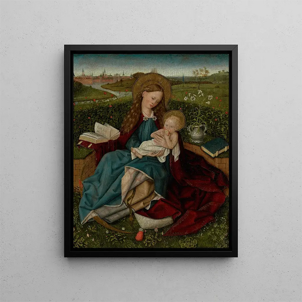 La Madone de l'Humilité - After Robert Campin — framed artwork on a wall