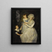 Portrait of a lady with her children - After Thomas Gainsborough — framed artwork on a wall