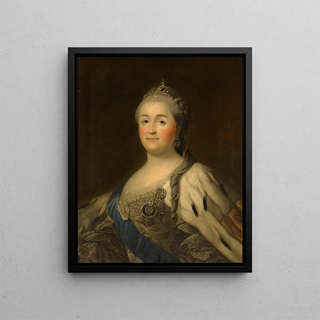 Portrait of Catherine the Great - After Vigilius Eriksen — framed artwork on a wall