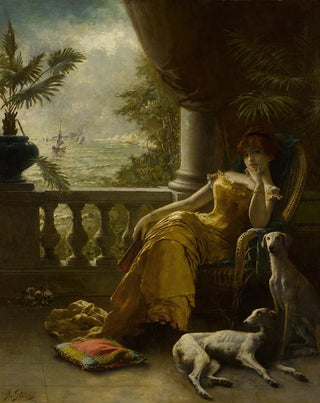 On the balcony - Agapit Stevens — artwork view