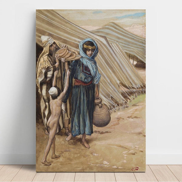 Reproduction of the painting Agar s'éloigne d'Abraham - James Tissot