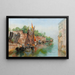 Scene of a Venetian canal, sketch - Agnes Brjesson — framed artwork on a wall