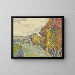 Route de campagne à Hersfeld - Agnes Langenbeck Zachariae — framed artwork on a wall