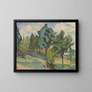 Mountains Rhn - Agnes Langenbeck Zachariae — framed artwork on a wall