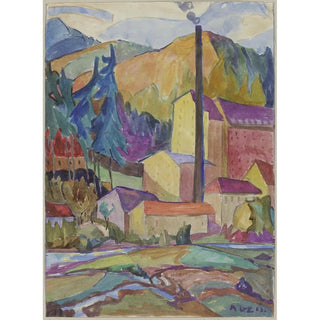 Reproduction of the painting Factory of Wildberg - Agnes Langenbeck Zachariae