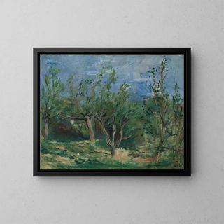 Old apple trees - Agnes Mannheimer Heiberg — framed artwork on a wall