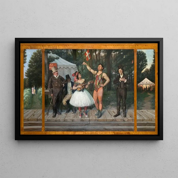 Comedy of Denmark, the Critic and the Animal - Agnes Slott-Møller — framed artwork on a wall