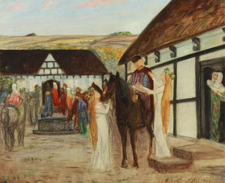 Study in Ebbe Skammelsen's wedding courtyard - Agnes Slott-Møller — artwork view