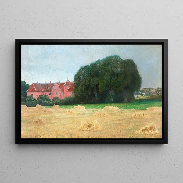 View of the manor Løgismose - Agnes Slott-Møller — framed artwork on a wall