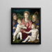 Sainte Famille avec sainte Anne et l'enfant saint Jean - Agnolo Bronzino — framed artwork on a wall
