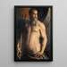 Portrait of Andrea Doria as Neptune - Agnolo Bronzino — framed artwork on a wall