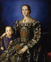 Portrait of Eleanor of Toledo with her son Giovanni de' Medici - Agnolo Bronzino — artwork view