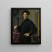 Portrait of a Young Man - Agnolo Bronzino — framed artwork on a wall