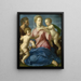 La Sainte Famille avec l'enfant saint Jean-Baptiste - Agnolo Bronzino — framed artwork on a wall