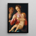 Virgin and Child with the Young Saint John the Baptist - Agnolo Bronzino — framed artwork on a wall