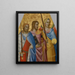 Saints Julien, Jacques et Michel - Agnolo Gaddi — framed artwork on a wall