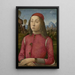 Portrait of a Young Man - Agnolo di Domenico del Mazziere — framed artwork on a wall