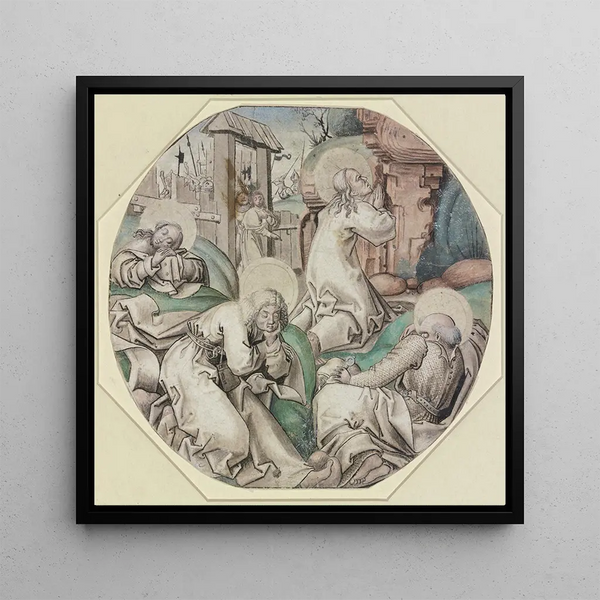 Agony in the Garden - Haut-Rhin 15th century — framed artwork on a wall