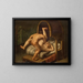 Nude Female and Male - Agostino Carracci — framed artwork on a wall