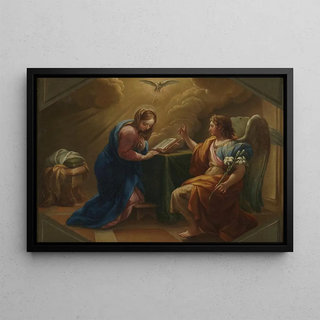 L'Annunciation - Agostino Masucci — framed artwork on a wall