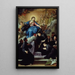 La Vierge avec les Sept Fondateurs de l'Ordre des Servites - Agostino Masucci — framed artwork on a wall