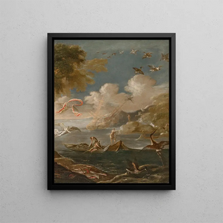 The Miraculous Catch - Agostino Tassi — framed artwork on a wall