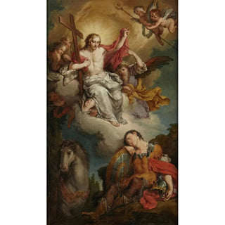 Reproduction of the painting L'Appel de Saint Martin - Agostino Ugolini