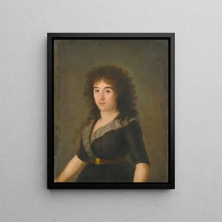 Portrait of the Second Countess of Castroterreo - Agustín Esteve y Marqués — framed artwork on a wall