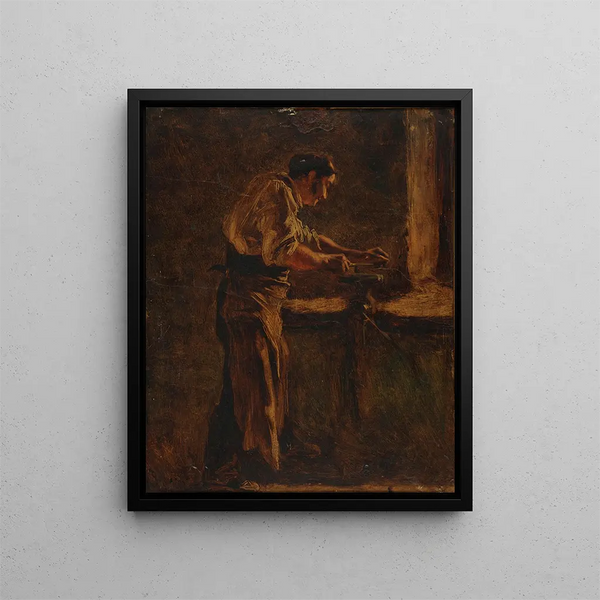 The Blacksmith Creation Stage Sketch - Aimé Morot — framed artwork on a wall