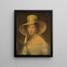 Portrait of a young woman - Aimé Brune-Pagès — framed artwork on a wall
