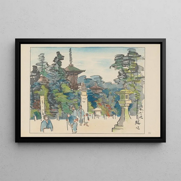 Pond Amida - Akamatsu Rinsaku — framed artwork on a wall