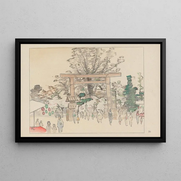Sakuranomiya Painting, the cherry blossom attraction site - Akamatsu Rinsaku — framed artwork on a wall