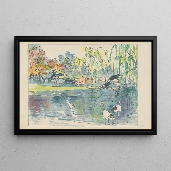 Zoo at Tennōji - Akamatsu Rinsaku — framed artwork on a wall