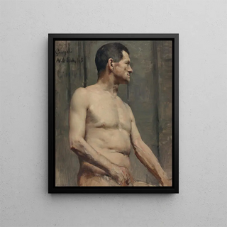 the male nude model - Akseli Gallen-Kallela — framed artwork on a wall