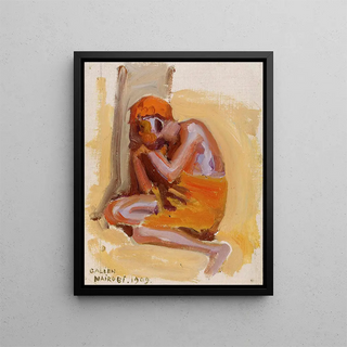 an African at rest 1909 - Akseli Gallen-Kallela — framed artwork on a wall