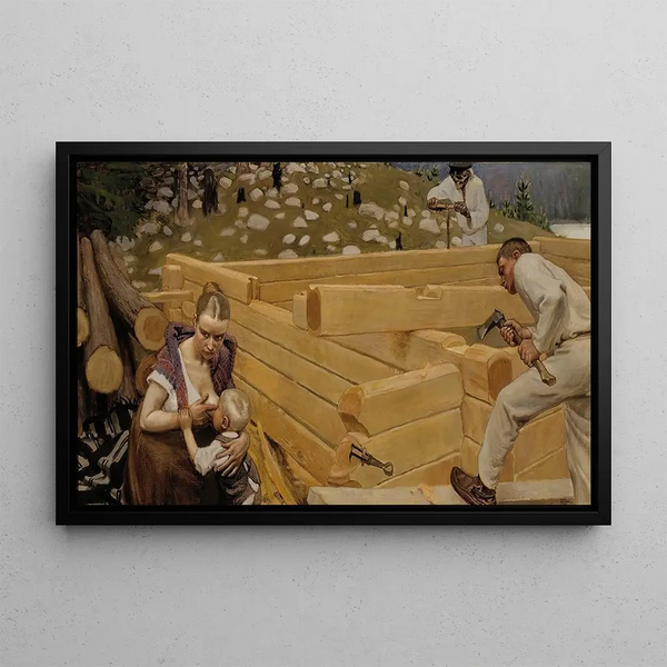 Construction - Akseli Gallen-Kallela — framed artwork on a wall