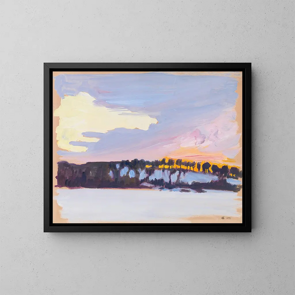 Evening Landscape - Akseli Gallen-Kallela — framed artwork on a wall